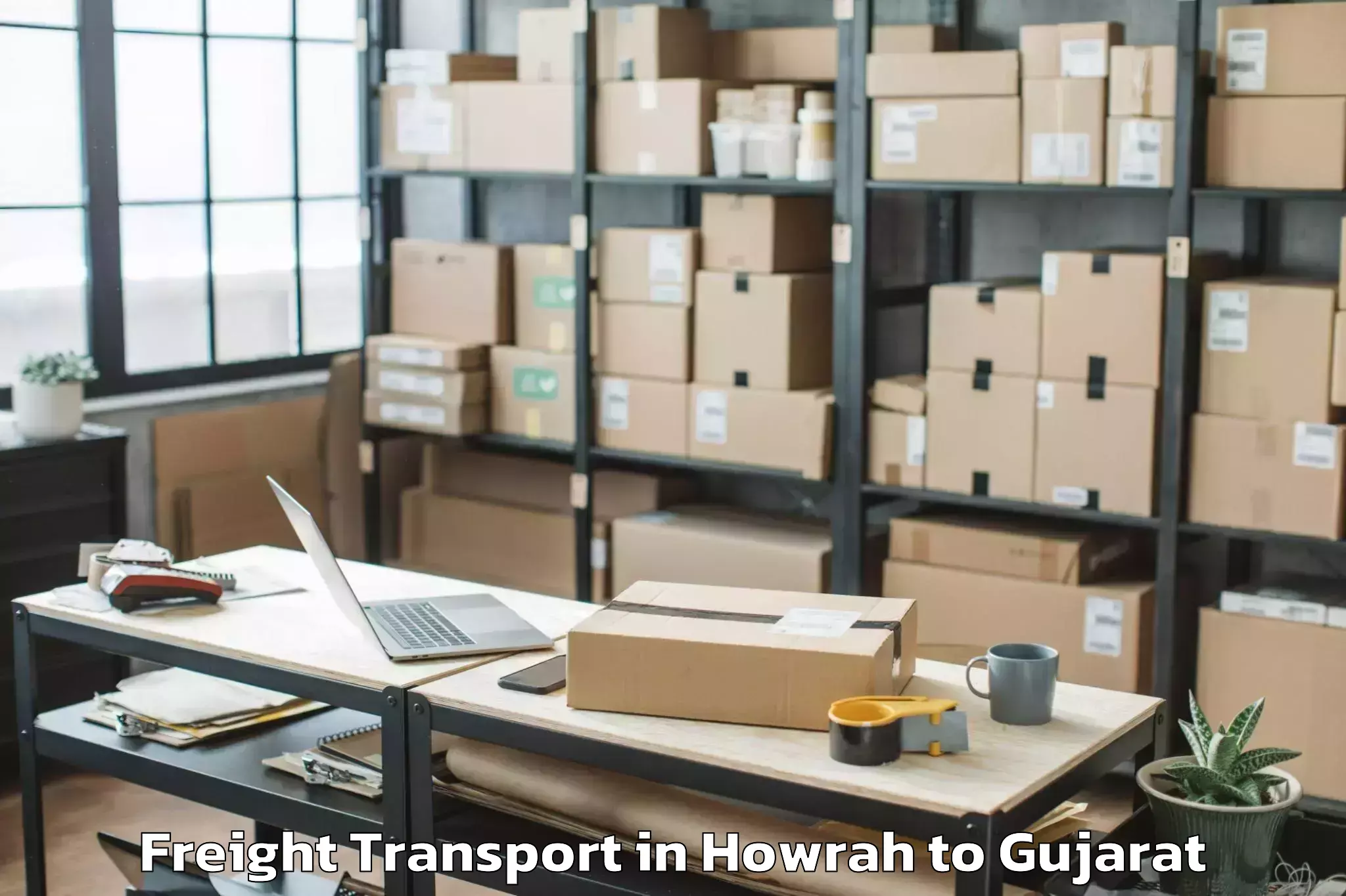 Professional Howrah to Udhana Freight Transport